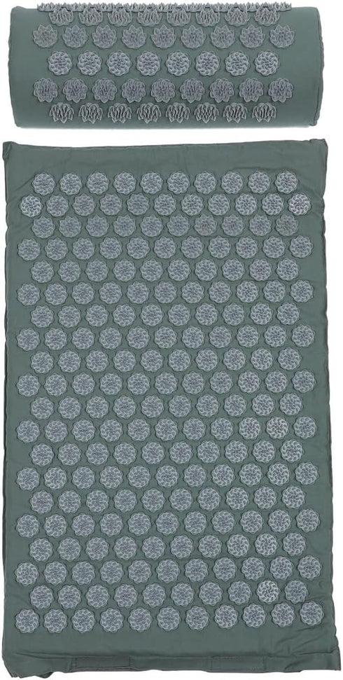 Set NOLITOY Shiatsu Acupoint Massage Mat and Pillow with Carrying Bag, Practical Relaxation Yoga Mat for Full Body