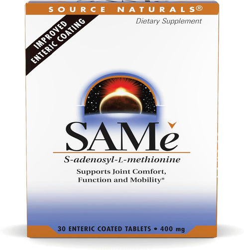 Source Naturals Same, Supports Joint Comfort, 400mg, 30 Enteric Coated Tablets