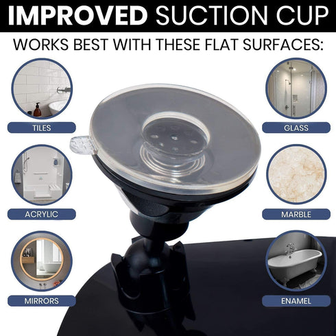 MIRRORVANA Dual Antifog Shower Mirror for Shaving, Shatterproof with Razor Holder, Upgraded Suction, 360° Swivel (8"