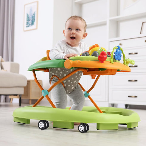 4 1cm Pcs Baby Walker Replacement Wheels, Universal Walker Wheels Replacement Parts with Plugin Stem, Quiet Rubber