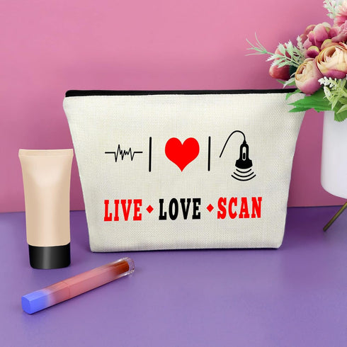 Sonographer Makeup Bag Gifts for Women, Thank You Gift for Friends, Retirement Gift for Her, Travel Pouch