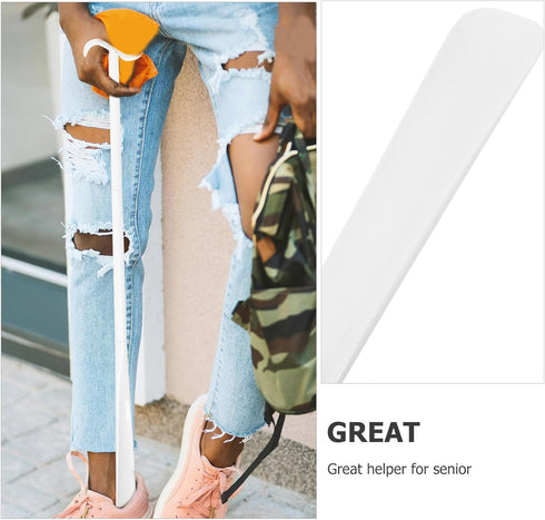 SWETRACE Long Handle Detachable Shoe Horn and Dressing Stick, Multi-use Sock Aid for Elderly and Disabled, Portable
