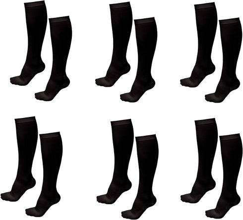 TASOM Compression Socks (6 Pair) Over the Calf Below Knee Men Woman Pain
