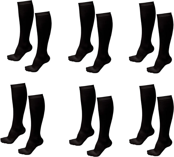 TASOM Compression Socks (6 Pair) Over the Calf Below Knee Men Woman Pain