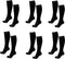 TASOM Compression Socks (6 Pair) Over the Calf Below Knee Men Woman Pain