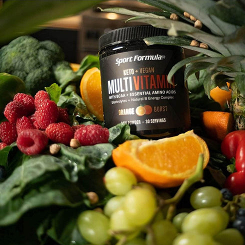 Multivitamin Powder - Keto Drink Mix for Men Women, BCAA Amino Acids, Keto Vegan Multivitamin with Electrolytes, Super
