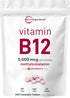 Micro Ingredients Vitamin B12 | Methyl B12 Active Form – 240 Chewable Tablets | Fast Dissolve, Natural Strawberry