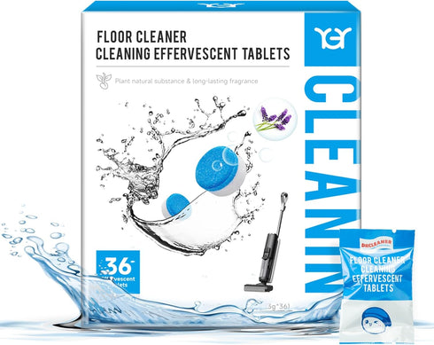 Multi-Surface Floor Cleaner, Compatible with Tineco iFloor/Floor ONE, Lavender Scent, 36 Tablets Cleaning Solution