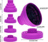 Universal Collapsible Hair Dryer Diffuser Attachment, Lightweight Portable Travel Tool for Most Blow Dryers - Purple
