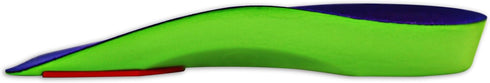 KidSole 3/4 Length Neon Shield Arch Support Insole - For Kids with Foot Pronation, Flat Feet, Big Kids Size US 4-7.5