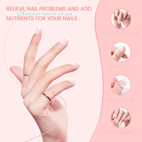 Nail Nutrition Oil Pen Set, 5pcs Cuticle Oil Pen for Nail Care at Home and Salon