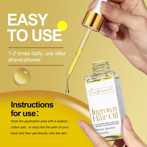 LA.PERSONAL Ingrown Hair Treatment Oil for Men and Women, Razor Bump Remover for Bikini and Legs