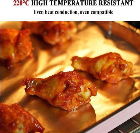 HENANCXF 200 Catering(Size:30 26cm*20m) PCS Aluminum Foil Sheets for Seafood, Mini Oyster and Scallop Shell Pans