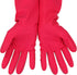 3 Pairs Rubber Cleaning Gloves, Latex Free Dishwashing Gloves, 13" Reusable Nitrile Gloves, Large, Orange + Pink + Red