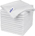 MR.SIGA Microfiber Cleaning Cloth, All-Purpose Towels, Streak Free Cleaning Rags, Pack of 12, White, Size 32 x 32 cm