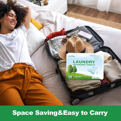 Laundry Detergent Sheets, 240 Loads, Eco-Friendly & Hypoallergenic Strips, Natural Ingredients, Fresh Scent