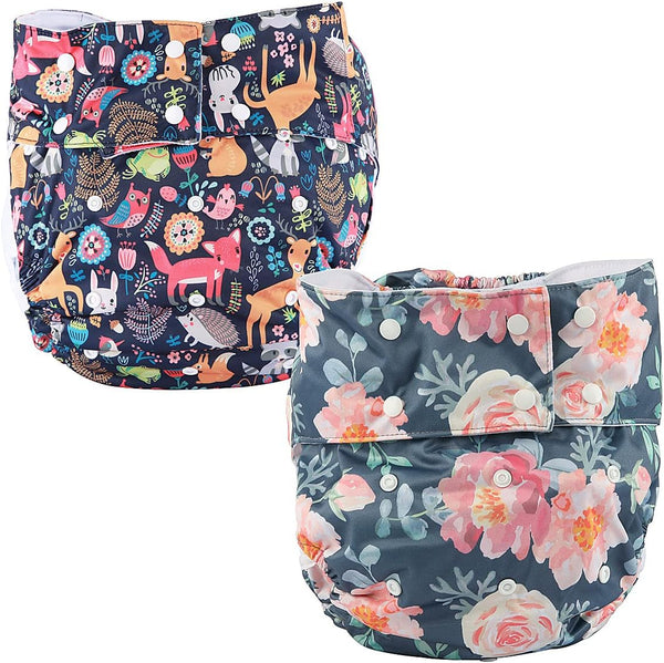 ReUseLife 2 Pieces Adjustable Washable Reusable Cloth Incontinence Underwears for Women and Men,Adult
