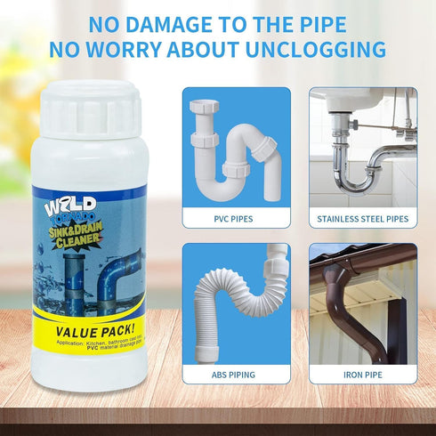 YAGUAN 2026 (2PC) Upgrade Wild Tornado Pipe Dredge, Powerful Sink Drain Cleaner, Multi-functional Drains Cleaners Fast