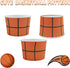 50 Pcs Basketball Paper Ice Cream Cups Basketball Party Treat Snacks Bowls Cute Basketball Birthday Party Supplies Dessert Food Containers For Soup Yogurt, 9 OZ, Orange by EaciTown