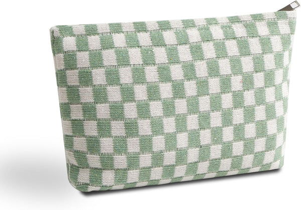 Cosmetic Bag, Cute Y2k Makeup Bag, Aesthetic Checkered Purse for Women