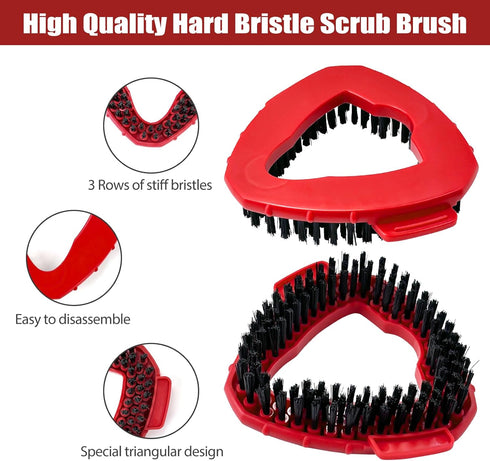 Scrub Brush - 2 Pack Spin Mop Scrub Brush Head Compatible for Easywring 1 Tank System, Stiff Bristle Cleaning Brush