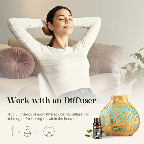 Set 32x5ml Essential Oils - Pure Aromatherapy Essential Oils Kit for Diffuser, Humidifier, Aromatherapy, Massage, Skin