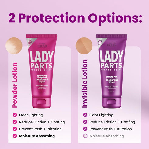 Super Fresh Lady Parts Deodorant for Women - Full Body & Private Parts - INVISIBLE CREAM, Aluminum Free, 4oz