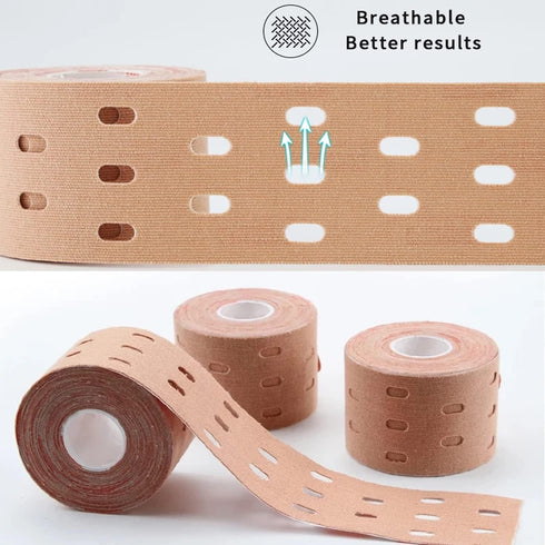 Waterproof Kinesiology Tape - 4 Rolls Elastic Athletic Tape for Joints Support & Muscle Pain