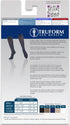 Truform Compression Socks, 15-20 mmHg, Women's Dress Socks, Knee High, Black Rib Knit, X-Large