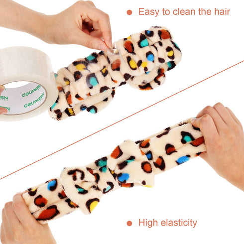 Hicarer 3 Pcs Spa Headband for Women - Soft Microfiber Bowtie Terry Cloth Headband for Makeup and Washing Face