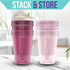 4 PACK 20 OZ Protein Shaker Bottles for Protein Mixes, Shaker Cups for Protein Shakes (Berry Blend-4 Pack)