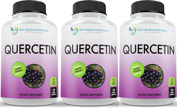 DOCTOR RECOMMENDED SUPPLEMENTS Quercetin 1000mg Per Serving - (Vegan, Non-GMO) (120 Veggie