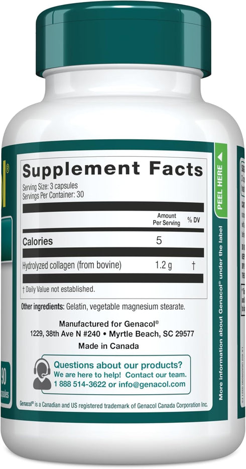 Genacol Original Collagen Supplement, Ultra-Hydrolyzed Collagen Peptides, 90 Capsules for Joint Health