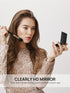 Portable Folding Mirror, Ultra-Slim Durable Makeup Tabletop Mirror for Travel, Mini Size, Black, 3.3''
