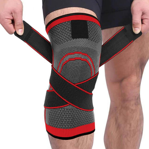 DCF Knee Braces, Compression Sleeve for Men and Women, Knee Pain Relief, Fitness Support for Sports, 2XL, Red