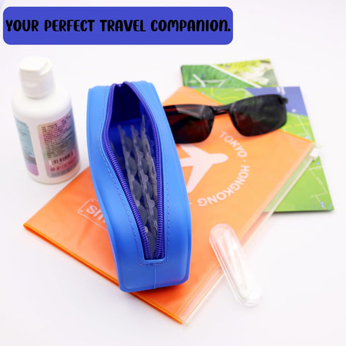 P-40 Daily Contact Lens Organizer, Disposable Lens Dispenser, Water-Resistant Silicone Case for Daily Lens