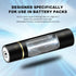 16650 Rechargeable Battery, 1800mAh 3.7V Li-ion, 2 Pack for Flashlights and Torches
