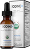 Codeage USDA Certified Organic Iodine Drops, 250 Mcg Per Serving, Liquid Iodide Supplement, 2 fl oz