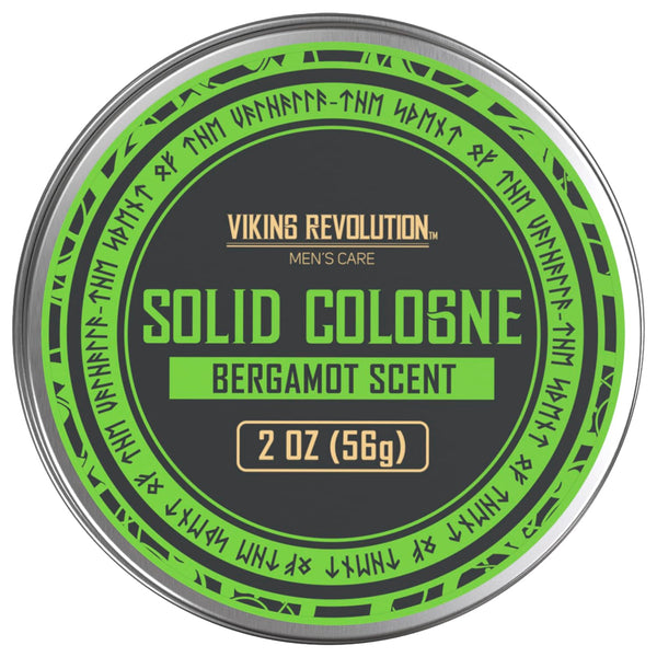 Viking Revolution Bergamot Solid Cologne for Men, 2 Oz - Travel Cologne Balm (1 pack)