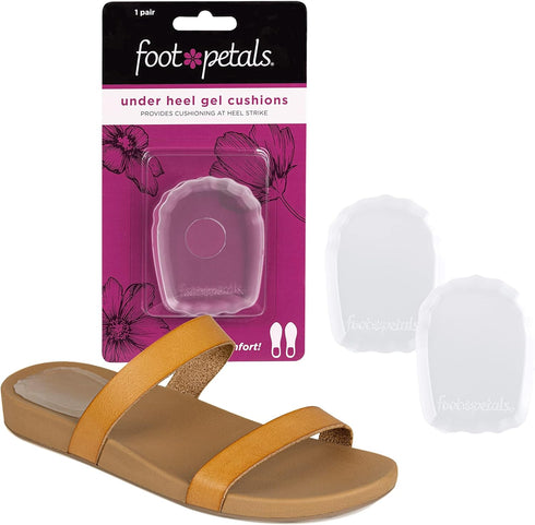 Foot Petals Heel Cups for Women's Closed Back Heels, Pumps, Boots, Wedges, Flats, Prevent Cracked Heels