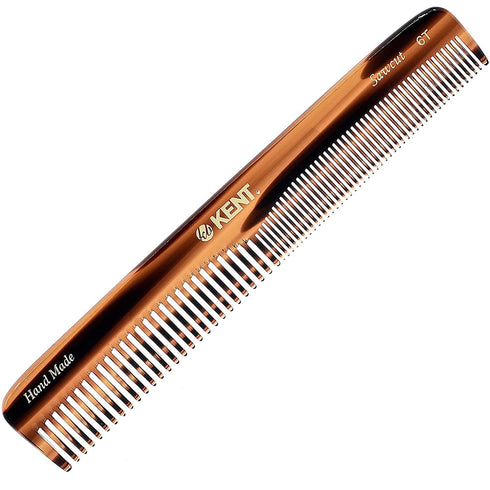 Kent 6T Fine Tooth & Wide Tooth Combs - Handmade Hair Combs for Women, Men, Beard and Mustache Grooming
