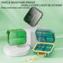 Portable Travel Pill Organizer with 7 Compartments - Perfect Weekly Pill Case Waterproof Pill Box for Daily Vitamins and Medicine, Small Pill Container for Pocket Purse (Blue)