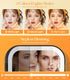 Gospire Lighted Travel Makeup Mirror, 3X Magnification Rechargeable Mini Mirror with Adjustable Light - Black