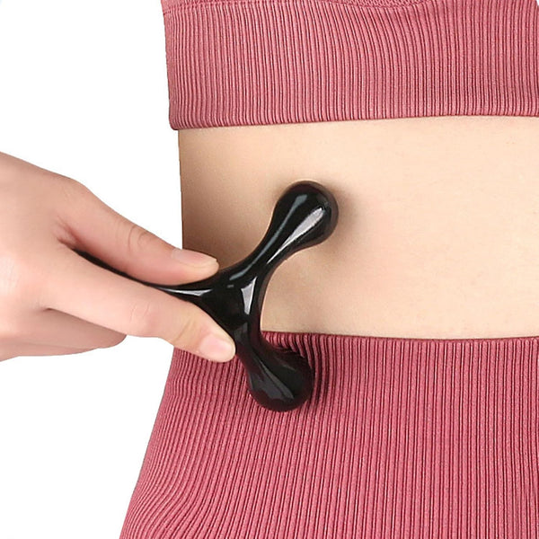 WEISUYUUS Handheld Manual Massager Body Massager Three Ball Back Massage Stick Health Massage Tool for Neck Waist HIPS