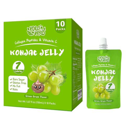 Pack, 7 20 Pack, 0 VOLO VERO Konjac Jelly Pouch Drinkable Variety Calories, Sugar, Gluten Free, Keto, Collagen Peptides
