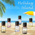 Holiday Island Fragrance Oil Gift Set of 6, Summer Essential Oils for Humidifier, Aromatherapy - 10ml