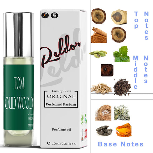 Mens Cologne: Wooded Oriental Roll-On Perfume for Men - Long Lasting Fragrance