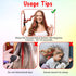 Kyerivs 24PCS Colored Clip in Hair Extensions for Girls - 20Inch Rainbow Straight Synthetic Hairpieces