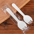 100PCS Disposable Sporks, Eco-Friendly Durable Plastic 2 in 1 Forks and Spoons for Lunch, Picnics, Restaurant, Party