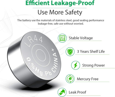 LiCB 20 Pack LR44 AG13 357 303 SR44 1.5V Button Coin Cell Batteries
